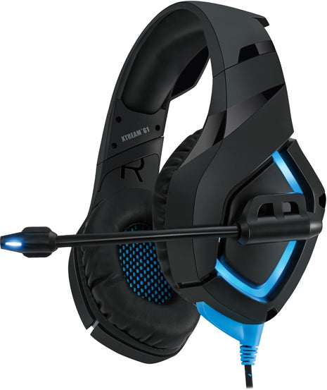 Adesso Xtream G1 Gaming Headphones, Black, Noise Cancelling Microphone | LED Lighting for PC, PS4, Xbox, Nintendo Switch, and Laptops
