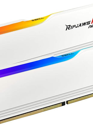 G.SKILL Ripjaws M5 Neo RGB Series DDR5 RAM (AMD Expo) 96GB (2x48GB) 6000MT/s CL30-36-36-96 1.35V Desktop Computer Memory U-DIMM - Matte White (F5-6000J3036F48GX2-RM5NRW)