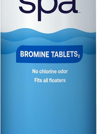 HTH Spa 86109 Bromine Tablets, Chemical Sanitizer for Spas & Hot Tubs - Fits All Floaters for Easy Application, Creates Soft Water Feel, No Chlorine Odor, Eliminates Bacteria & Algae, 2 lbs
