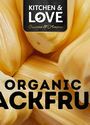 Kitchen and Love, Jackfruit Lightly Seasoned, Organic, Fully Cooked, Versatile Plant Based Meat Alternative, Gluten Free, 90 seconds, High in Fiber, Non GMO Verified, Kosher, Vegan, 8 Oz (Pack of 3)