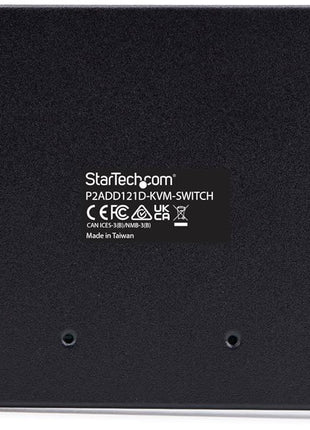 StarTech.com 2-Port Dual-Monitor DisplayPort KVM Switch with Dual View Video Matrix, 4K 60Hz, 4X USB Hub Ports, TAA Compliant