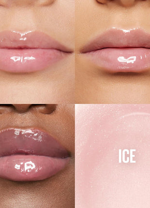 Maybelline Lifter Gloss, Hydrating Lip Gloss with Hyaluronic Acid, Ice, Pink Neutral, 0.18 Ounce