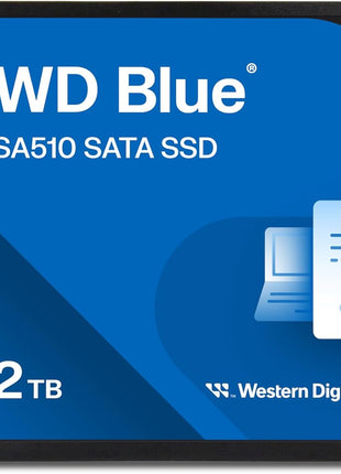 Western Digital 2TB WD Blue SA510 SATA Internal Solid State Drive SSD - SATA III 6 Gb/s, 2.5 inch/7mm, Up to 560 MB/s - WDS200T3B0A