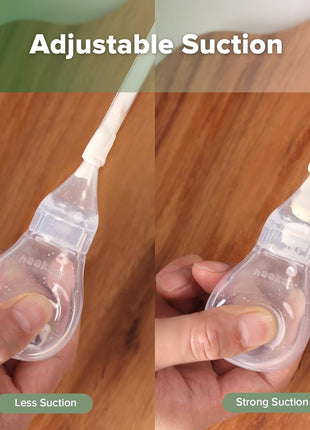 Haakaa Silicone Baby Nasal Aspirator | Nose Bulb Syringe | Easy-Squeezy Baby Nose Cleaner, Newborn Infant &Toddler - BPA Free Silicone