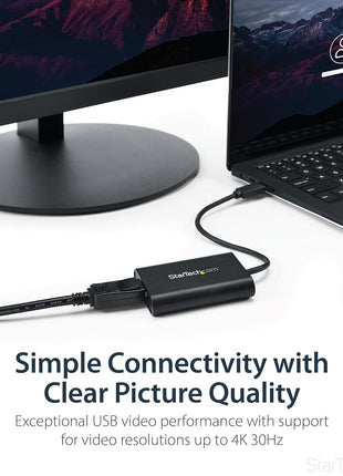 StarTech.com USB 3.0 to DisplayPort Adapter, USB DP Monitor Converter for Windows, 4K, TAA (no support for macOS/ChromeOS/Linux)