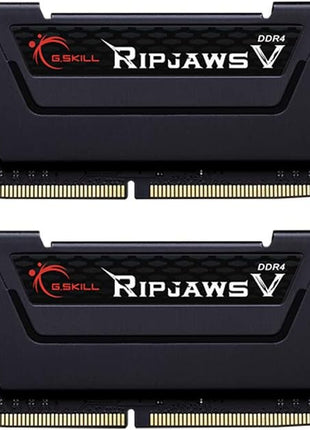 G.SKILL RipjawsV Series DDR4 RAM (XMP) 16GB (1x16GB) 3200MT/s CL16-18-18-38 1.35V Intel AMD Desktop Computer Memory U-DIMM - Black (F4-3200C16S-16GVK)