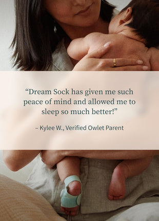 Owlet Dream Sock Smart Wearable Baby Monitor Tracks Heart Rate & Oxygen in Real Time Parents Receive Alerts, Sleep Insights & More via App - Mint