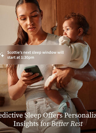 Owlet Dream Sock Smart Wearable Baby Monitor Tracks Heart Rate & Oxygen in Real Time Parents Receive Alerts, Sleep Insights & More via App - Mint