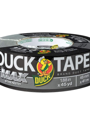 Duck Brand Max Strength Duct Tape - 1 Roll - Heavy Duty Hold - 1.88 Inch x 45 Yards - Silver (240201)