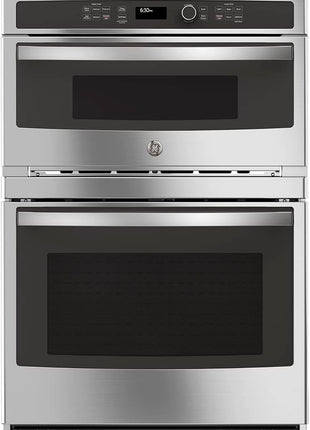 GE JT3800SHSS 30′′ Built‐In Combination Wall Oven with Microwave – 6.7 cu ft Total Capacity, Sensor Cooking, Self‐Clean with Steam, Sabbath Mode, Stainless Steel