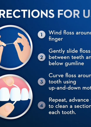 Oral-B Dental Floss for Braces, Super Floss Pre-Cut Strands, Mint, 50 Count, Pack of 2