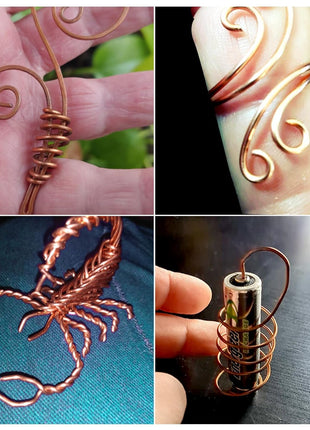 8 Gauge/3.2 mm 6.5 feet 5 oz 99.9% Dead Soft Copper Wire for Electroculture Gardening, Jewelry Making, Beading, Science Projects, DIY Artwork, Pure Bare Copper Wire
