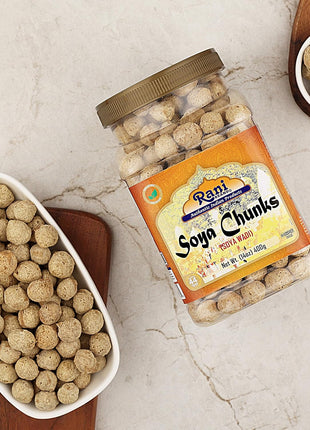 Rani Soya Chunks Nuggets (High Protien) Vadi 14oz (400g) ~ All Natural, Salt-Free | Vegan | No Colors | Gluten Friendly | NON-GMO | Kosher | Indian Origin | Meat Alternate Substitute