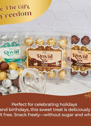ChocZero Milk Chocolate Hazelnut Truffles, Zero Added Sugar, Gluten Free, Keto Holiday Gift, High Fiber, 16 Individually Wrapped Pieces, 8.5 Ounce (Pack of 1)
