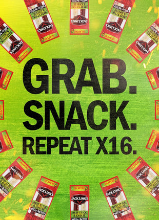 Jack Link's Jalapeno Beef & Cheese Combo, Spicy Snack Pack, Made with 100% Beef and Real Wisconsin Cheese, 8g protein, Individually Wrapped Snacks - 1.2 Ounce (Pack of 16)