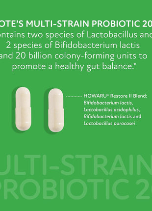 Biote Nutraceuticals - Multi-Strain PROBIOTIC 20B - Gut + Digestive (30 Capsules) (Pack of 2)