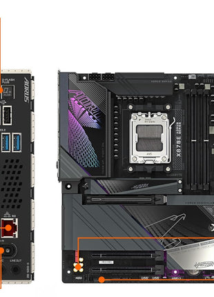GIGABYTE X870E AORUS Master AMD AM5 LGA 1718 Motherboard, ATX, DDR5, 4X M.2, PCIe 5.0, USB4, WIFI7, 5GbE LAN, EZ-Latch, 5-Year Warranty