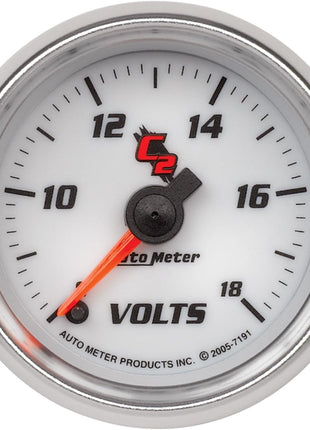 Auto Meter 7191 C2 Full Sweep Electric Voltmeter Gauge