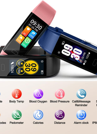 Fitness Tracker with Step/Distance/Calories Counter, Activity Tracker with Heart Rate Monitor, Slim Style Watch IP68 Waterproof, Sleep Monitor Tracker, Pedometer Watch for Women Men