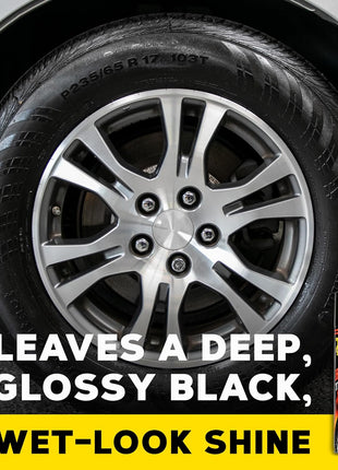 Meguiar's Hot Shine High Gloss Tire Coating, Give Tires a Deep Wet Shine and Long-Lasting Protection with an Advanced Self-Spreading Formula, 15 Oz Aerosol Spray Can