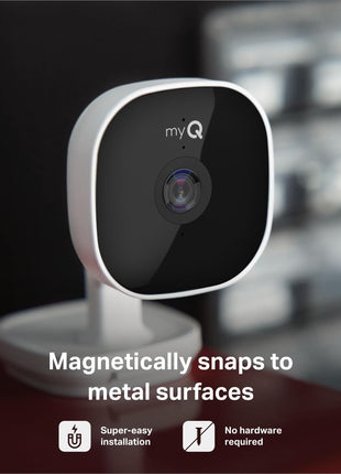 myQ Smart Garage Security Camera – 1080p HD Video, Night Vision, Motion Detection, Magnetic, Wi-Fi, Two-Way Audio, Smartphone Control