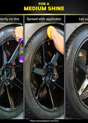 Meguiar's Hybrid Ceramic Tire Shine - Long-Lasting Shine That's Durable & Water-Resistant Hybrid Ceramic Technology - 16 Oz Spray