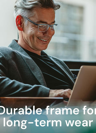 6 pack Executive Style Reading Glasses Men   Durable Readers with 99% Blue Light Blocking   Comfortable Fit with TR90 Frames