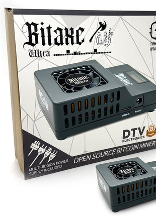 Bitaxe Ultra Bitcoin Miner, BM1366 ASIC, 500 GH/s | Open Source BTC Miner, 500 GH/s Hash Rate, Low Power, Quiet Solo Mining, 2.4GHz WiFi, Home Use, Multi-Region PSU
