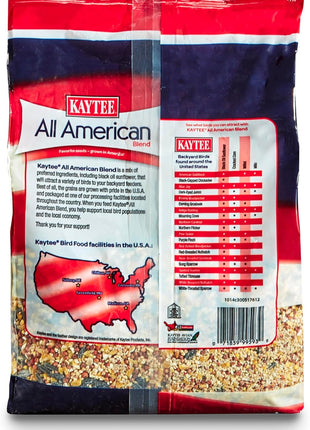 Kaytee All American Wild Bird Food Seed Blend for Cardinals, Blue Jays, Finches & Other Outdoor Wild Birds, 5 Pounds