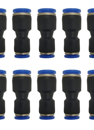 zjxed 1/4" OD x 3/8" OD Pneumatic quick Connector Push to Connect fittings Straight reducer Union/Coupler (Pack of 10)