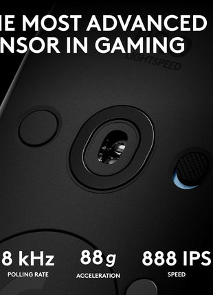Logitech G PRO 2 Lightspeed Wireless Gaming Mouse, Right- or Left-Handed Mouse with up to 4 Customizable and Switchable Magnetic Side Buttons, 44K DPI Sensor, USB-C Charging, for PC/Mac - Black