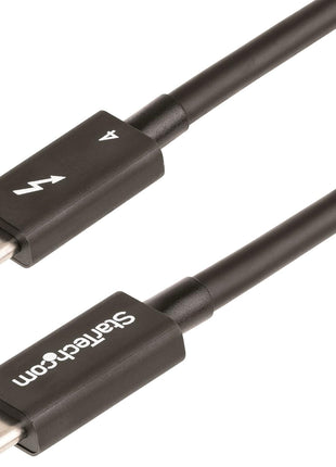 StarTech.com 1.6ft (50cm) Thunderbolt 4 Cable - 40Gbps - 100W PD - 4K/8K Video - Thunderbolt Cable - Compatible w/USB 4/Thunderbolt 3/USB 3.2/USB Type-C/DisplayPort (TBLT4MM50CM)