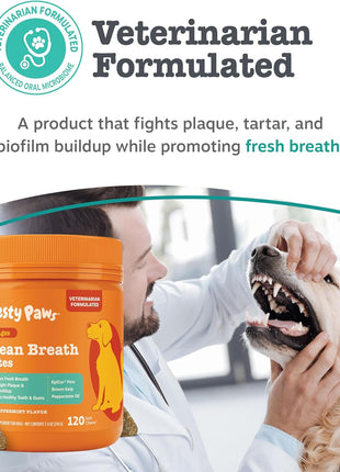 Zesty Paws Dental Trio System for Dogs – Breath Freshener + Dental Care – Water Additive, Dental Chews & Dental Powder – Teeth Cleaning, Tartar Remover, Healthy Mouth Support