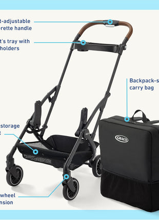GracoÂ® Gomax Frame Stroller, Accepts All GracoÂ® Infant Car Seats, Backpack Style Lightweight Travel Stroller Frame