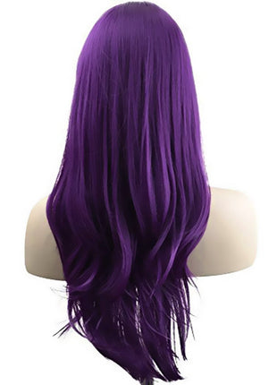 Akstore 28 inch Fashion Wigs Long Wavy Curly Hair Cosplay Wig (Purple)