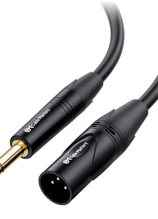 Cable Matters 6.35mm (1/4 Inch) TRS to XLR Cable - 10ft, Male to Male XLR to TRS Cable, Black - Not for Microphone Use