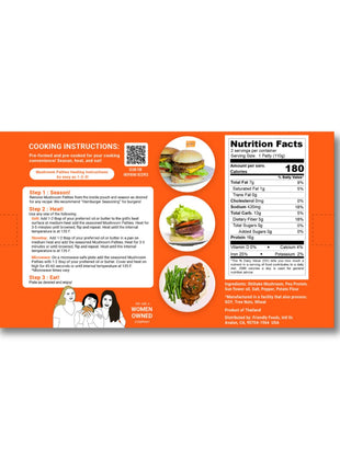 Vegan Shroomeats Mushroom Burger Patties - High Protein Meat Substitute from Shiitake Mushrooms - Non-GMO, 8 Allergens-Free Plant Based Burger Patties - Nutritious, and Delicious Vegan Meat - 8.0 Oz - x2 patties