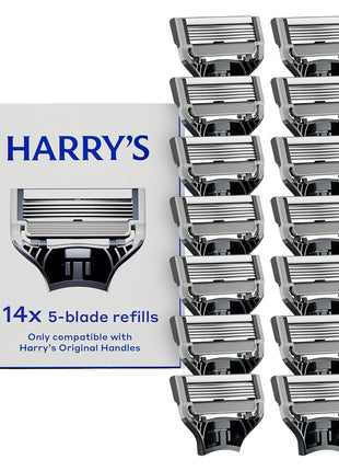 Harry's Original Razor Blades for Men - 14 Count - Premium Razor Blade Refill Cartridges - German Engineered