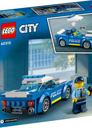 LEGO City Police Car Toy 60312 for Kids 5 Plus Years Old with Officer Minifigure, Small Gift Idea, Adventures Series, Car Chase Building Set