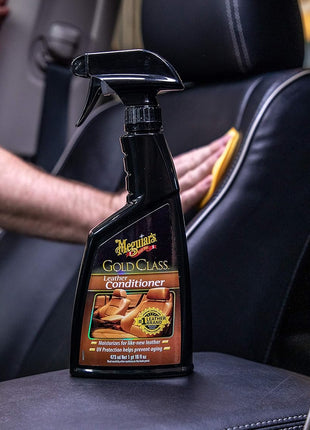 Meguiar's Gold Class Leather Conditioner Spray - Premium Car Leather Conditioner - Protect Your Car's Seats from Cracking, Fading and Drying Out - Keep It Looking and Feeling New, 16 Oz