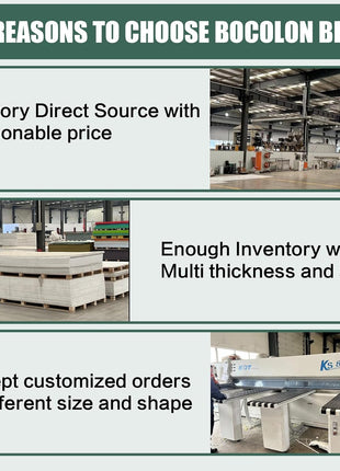 Bocolon High Density Polyethylene Sheets HDPE Plastic Sheet Board for DIY, Heavy Duty Industry, 1/4 inch Thick,Size 6 inch x 6 inch, White Color