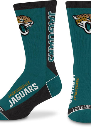 For Bare Feet NFL Unisex Kids Nfl Mvp Crew Sock Youth