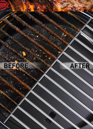 TNTOR Grill Brush with Scraper, 18 inch Adjustable Handle BBQ Grill Brush for Outdoor Grill, Extra Strong Grill Cleaner Accessories for Grill/Smoker/Gas/Charcoal Grill Cleaning-Grill Gifts for Men/Dad