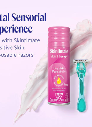 Skintimate Skin Therapy Dry Skin Shave Gel for Women, 3 Pack | Skintimate Shaving Cream for Women, Womens Shaving Cream, Shaving Foam, Womens Shave Gel, Pack of 3, 7oz each