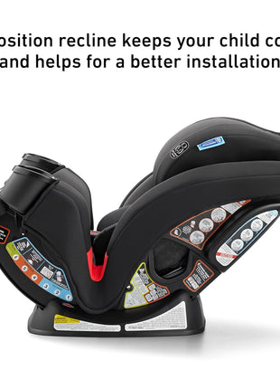 Graco® TriRide 3-in-1 Reclining Car Seat, Kipling - Rear & Forward Facing Car Seat, Highback Booster, Adjustable Headrest