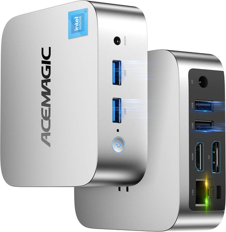 ACEMAGIC Mini PC 4300U -Beat 3500U/3300U/N150/N95, 16GB DDR4 256GB SSD Mini Computers, 28W MAX Small Desktop 4K Triple Display/WiFi/VESA for Home Office Business Education, Preinstalled WIN11 Pro