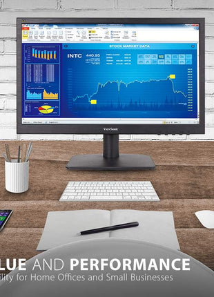 ViewSonic VA1903H 19-Inch WXGA 1366x768p 16:9 Widescreen Monitor with Enhanced View Comfort, Custom ViewModes and HDMI for Home and Office