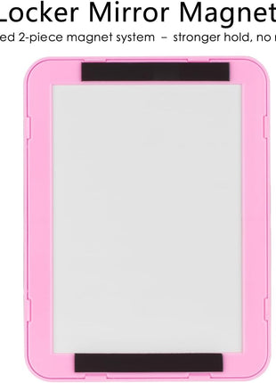 ARTLYMERS Locker Mirror Magnetic, Locker Accessories, 5x7 Real Glass Pink | Locker Decor & Stuff, Magnet Backing, Back to School, Classroom Decorations, Household Refrigerator, Office Cabinet, Bathroom
