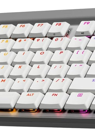Logitech G515 Lightspeed TKL Low Profile Wireless Gaming Keyboard, LIGHTSYNC RGB, Thin Tenkeyless Design, Double-Shot PBT Keycaps, Linear (Red) Mechanical Switches - White
