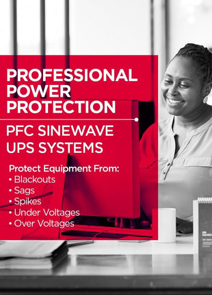 CyberPower CP1000PFCLCD PFC Sinewave UPS Battery Backup and Surge Protector | Surge Protector, 1000VA/600W, 10 Outlets, AVR, Mini-Tower